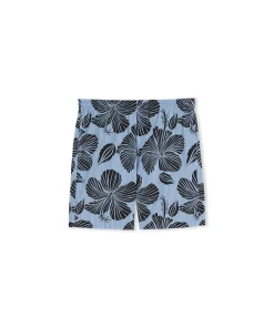 Bermuda In Cotone Popeline Bacchettato Con Stampa "Hibiscus"^MSGM Shop