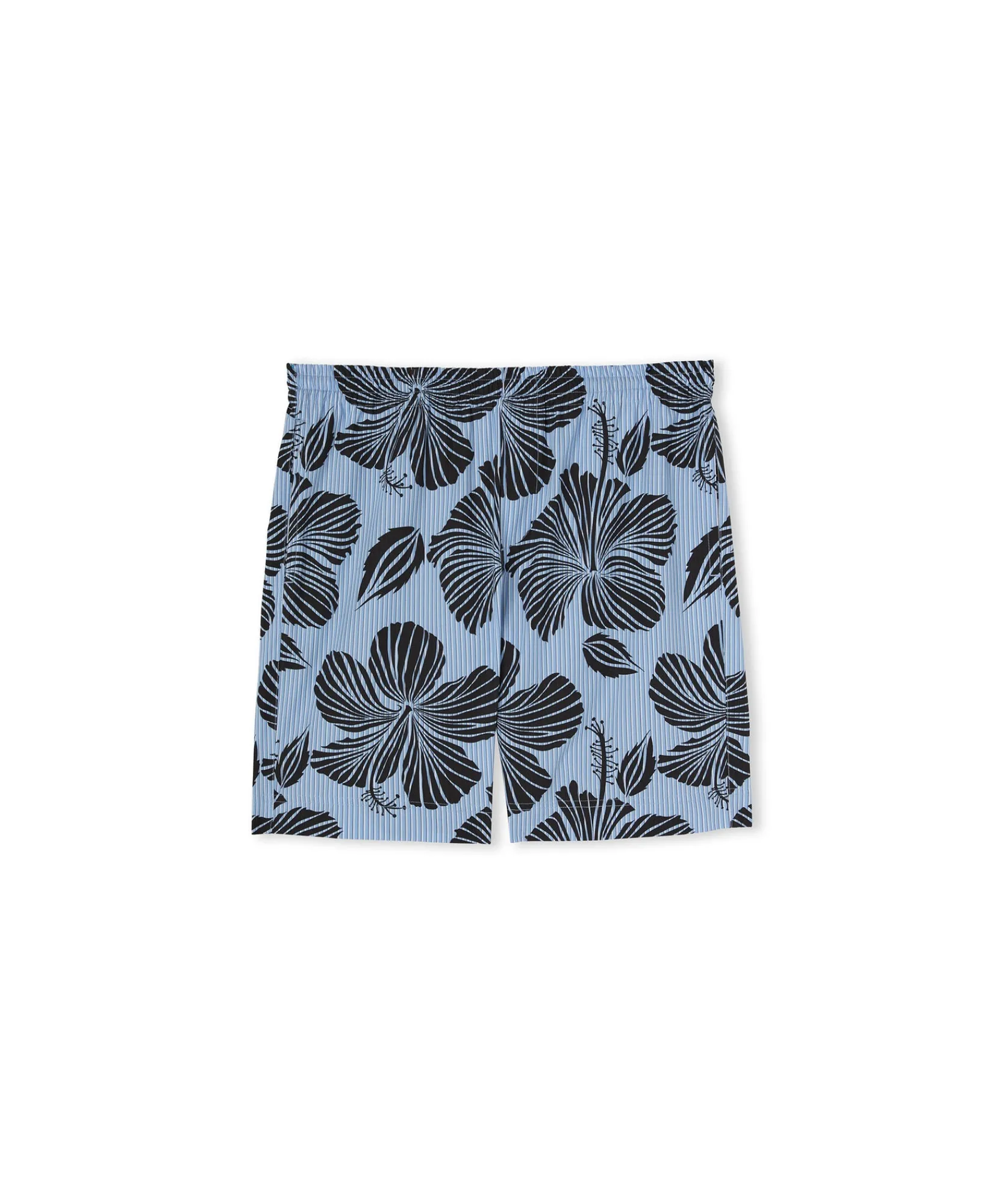Bermuda In Cotone Popeline Bacchettato Con Stampa "Hibiscus"^MSGM Shop