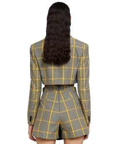 Blazer Crop In Pop Prince Of Wales^MSGM Flash Sale