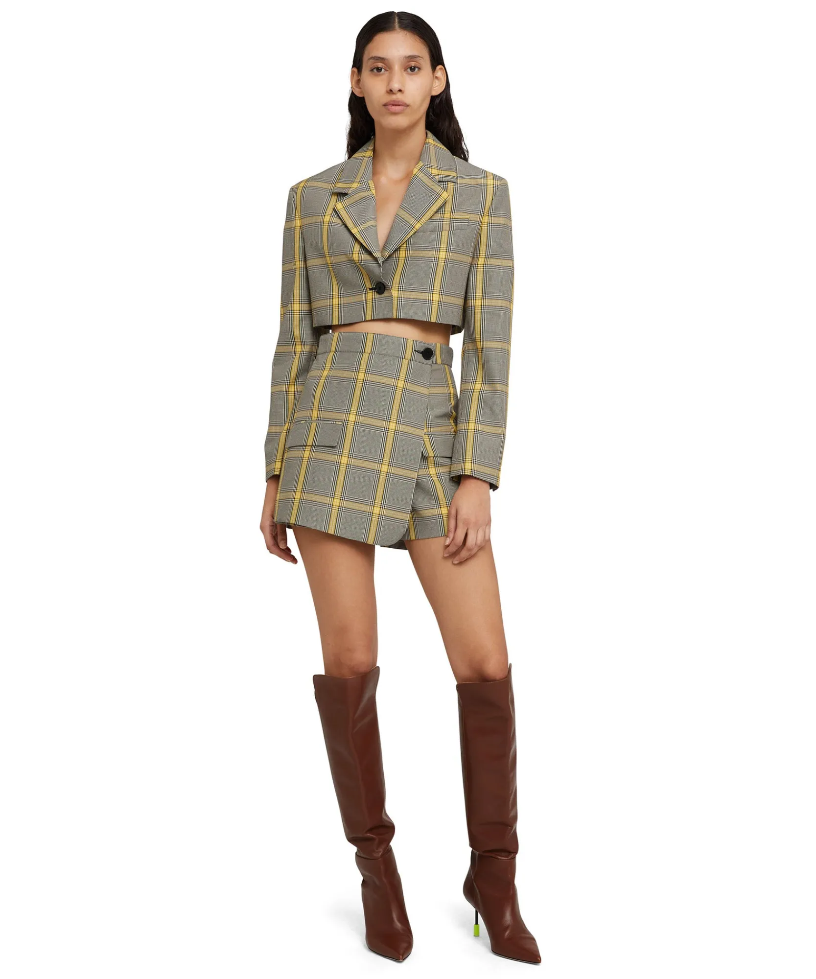 Blazer Crop In Pop Prince Of Wales^MSGM Flash Sale