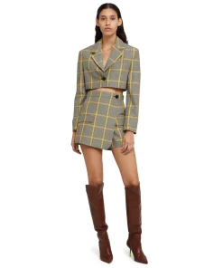 Blazer Crop In Pop Prince Of Wales^MSGM Clearance