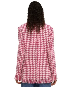 Blazer Doppiopetto Con Collo A Rever In Pied De Poule^MSGM Sale