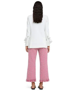 Blazer Doppiopetto In Double Crepe Cady Con Rouches Applicate^MSGM Best Sale