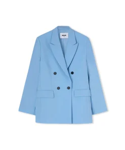 Blazer Doppiopetto In Fresco Lana Con Maniche Apribili^MSGM Online