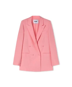 Blazer Doppiopetto In Viscosa^MSGM Hot