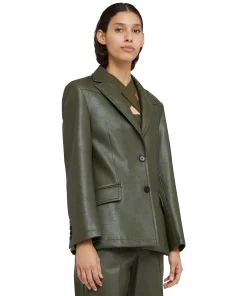 Blazer Monopetto In Eco-Pelle^MSGM Sale