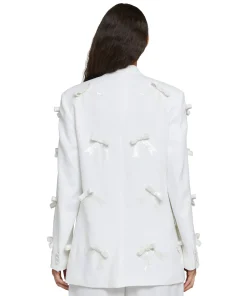 Blazer Monopetto In Viscosa Con Fiocchi Applicati^MSGM Hot