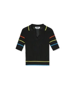 Blusa A Polo In Maglia Di Viscosa^MSGM Sale