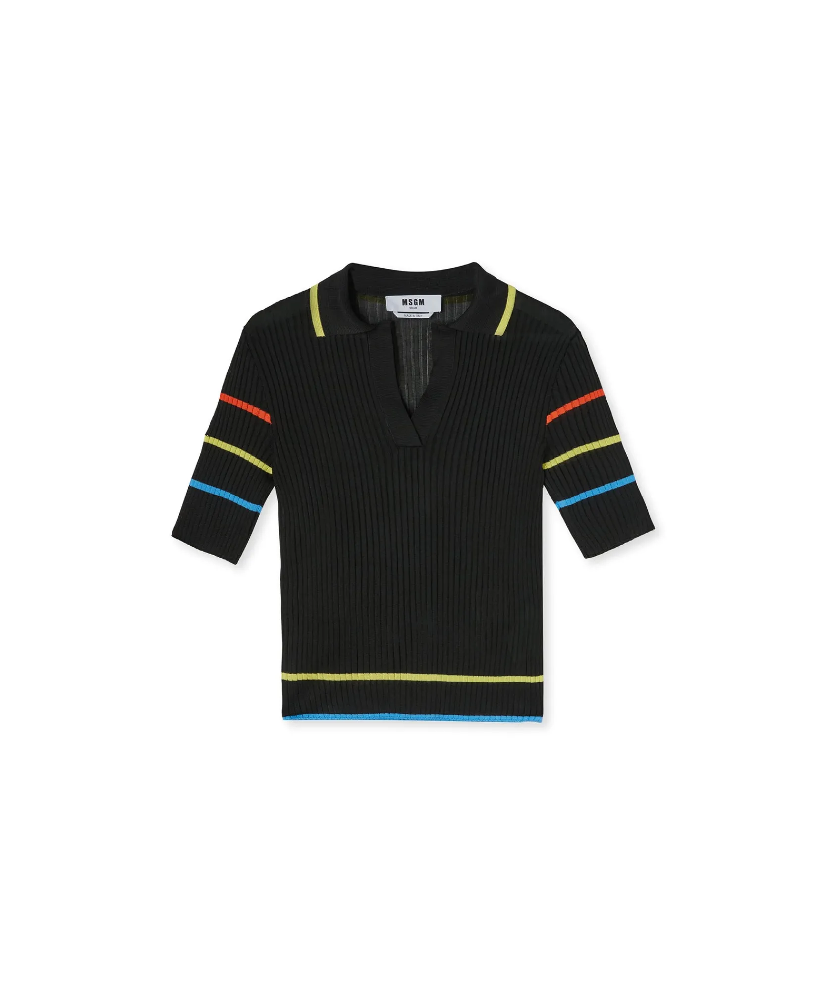 Blusa A Polo In Maglia Di Viscosa^MSGM Sale