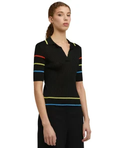 Blusa A Polo In Maglia Di Viscosa^MSGM Sale