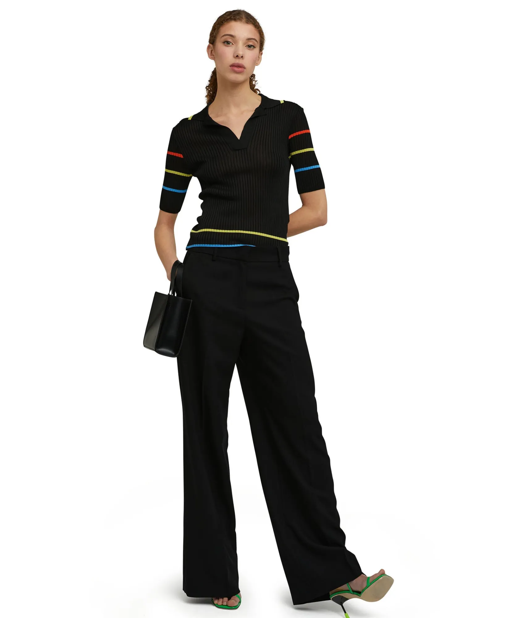 Blusa A Polo In Maglia Di Viscosa^MSGM Sale