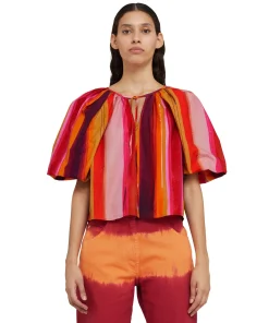 Blusa In Cotone Con Fantasia "Brushed Stripes"^MSGM Best Sale