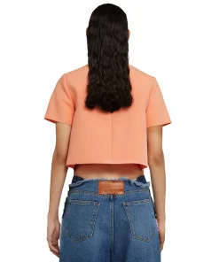 Blusa In Double Crepe Cady Con Rouches Applicate^MSGM Best Sale