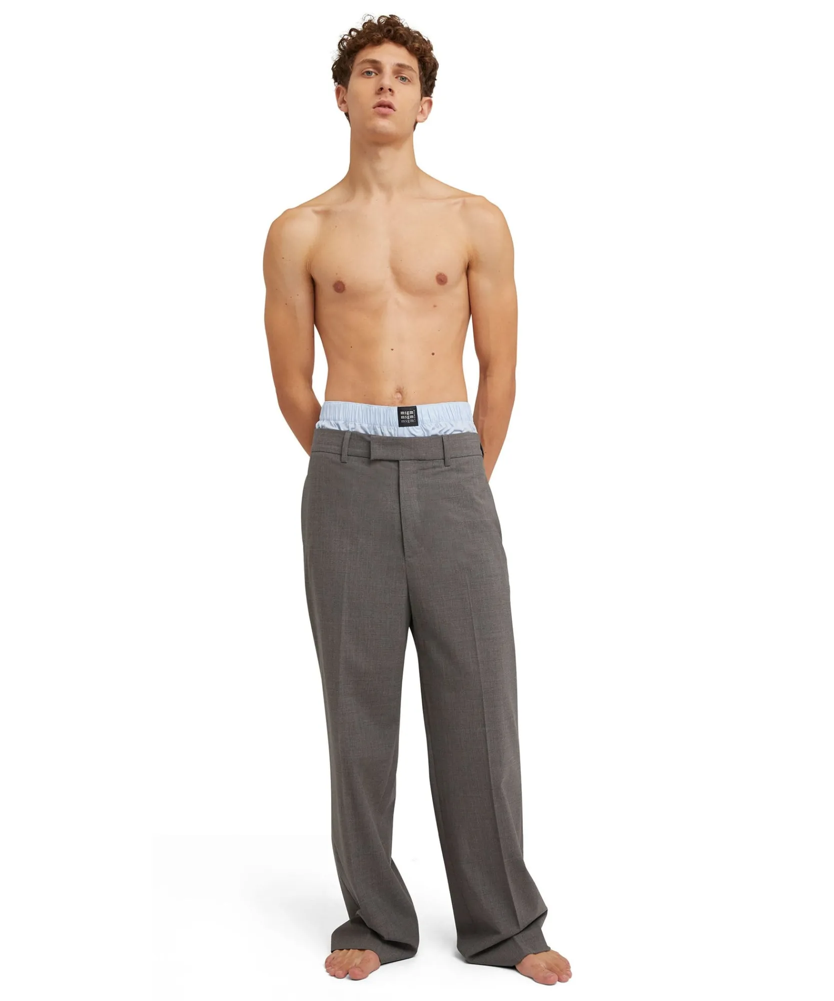 Boxer In Cotone Tina Unita Con Etichetta "!"^MSGM Clearance