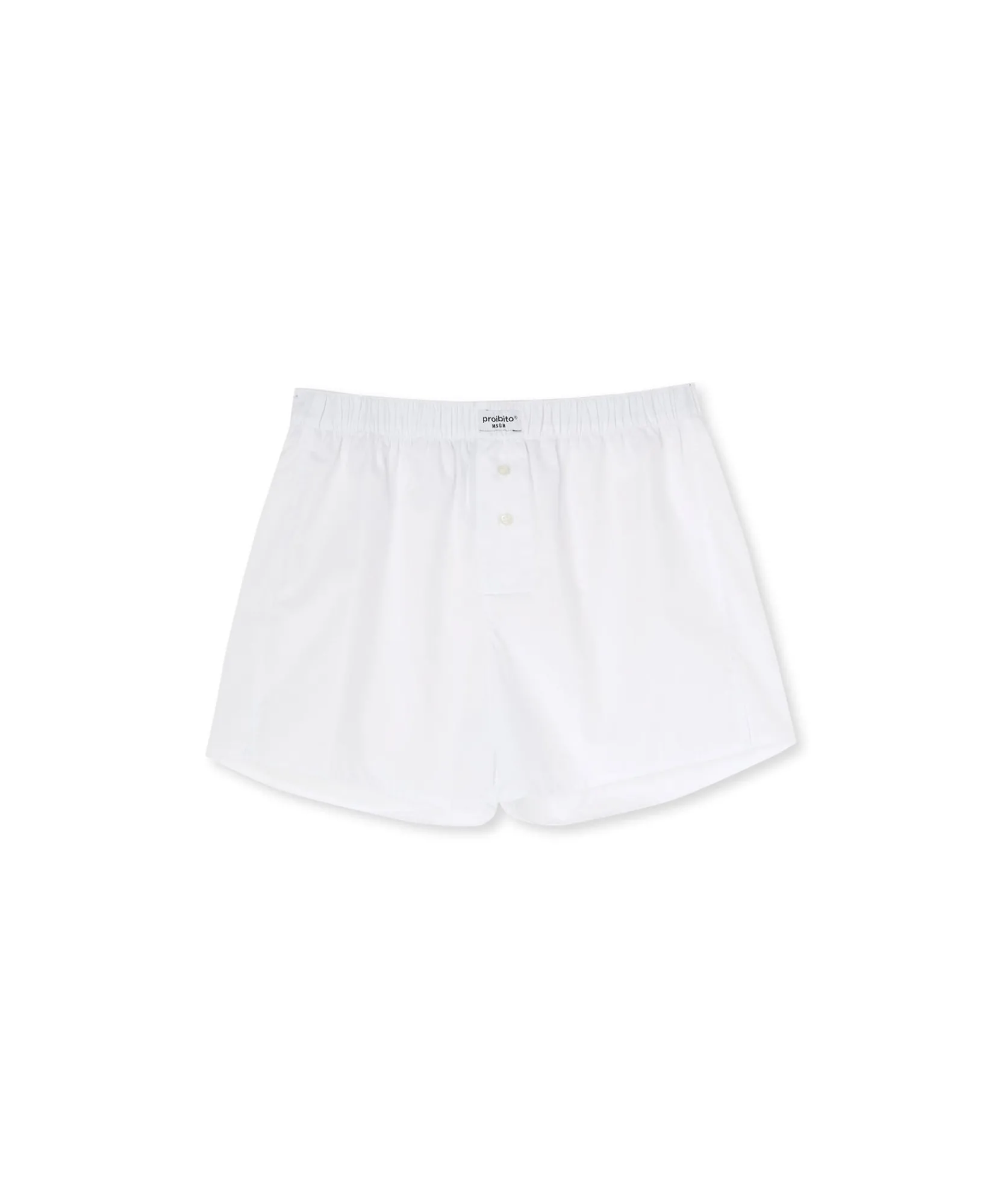 Boxer In Cotone Tinta Unita Con Etichetta "Proibito"^MSGM Fashion