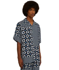 Camicia Fluida In Viscosa Con Stampa 
