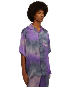 Camicia Fluida In Viscosa Tie Dye A Maniche Corte^MSGM Flash Sale