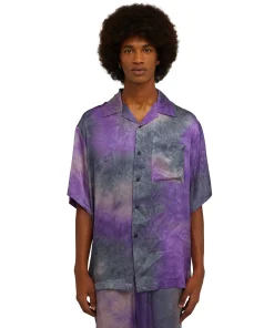 Camicia Fluida In Viscosa Tie Dye A Maniche Corte^MSGM Flash Sale