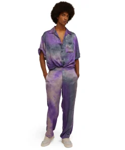 Camicia Fluida In Viscosa Tie Dye A Maniche Corte^MSGM Flash Sale