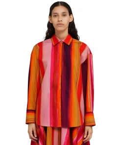 Camicia In Cotone Con Fantasia "Brushed Stripes"^MSGM Store