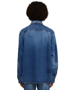 Camicia In Cotone Con Lavorazione A Riserva Patchwork^MSGM Clearance