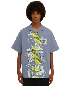 Camicia In Cotone Organico Popeline Con Stampa