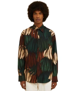 Camicia In Cotone Popeline Con Stampa "Bananas"^MSGM Store