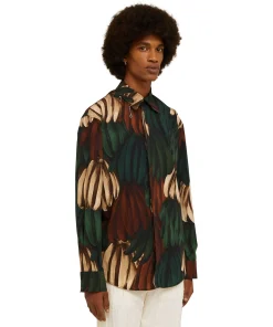 Camicia In Cotone Popeline Con Stampa 
