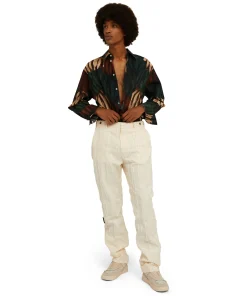 Camicia In Cotone Popeline Con Stampa 
