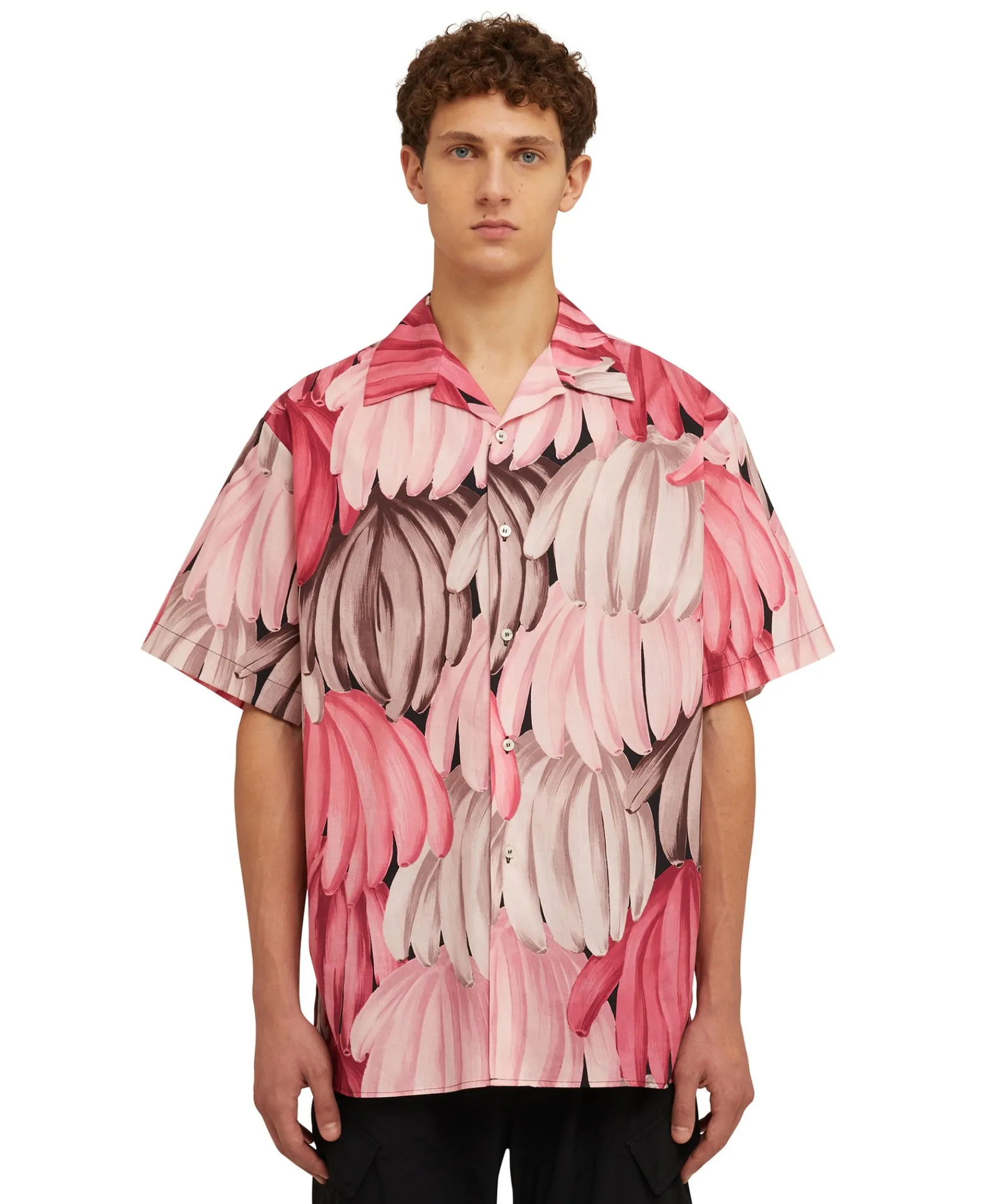 Camicia In Cotone Popeline Con Stampa "Bananas"^MSGM Discount