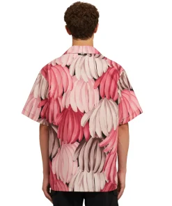 Camicia In Cotone Popeline Con Stampa "Bananas"^MSGM Discount
