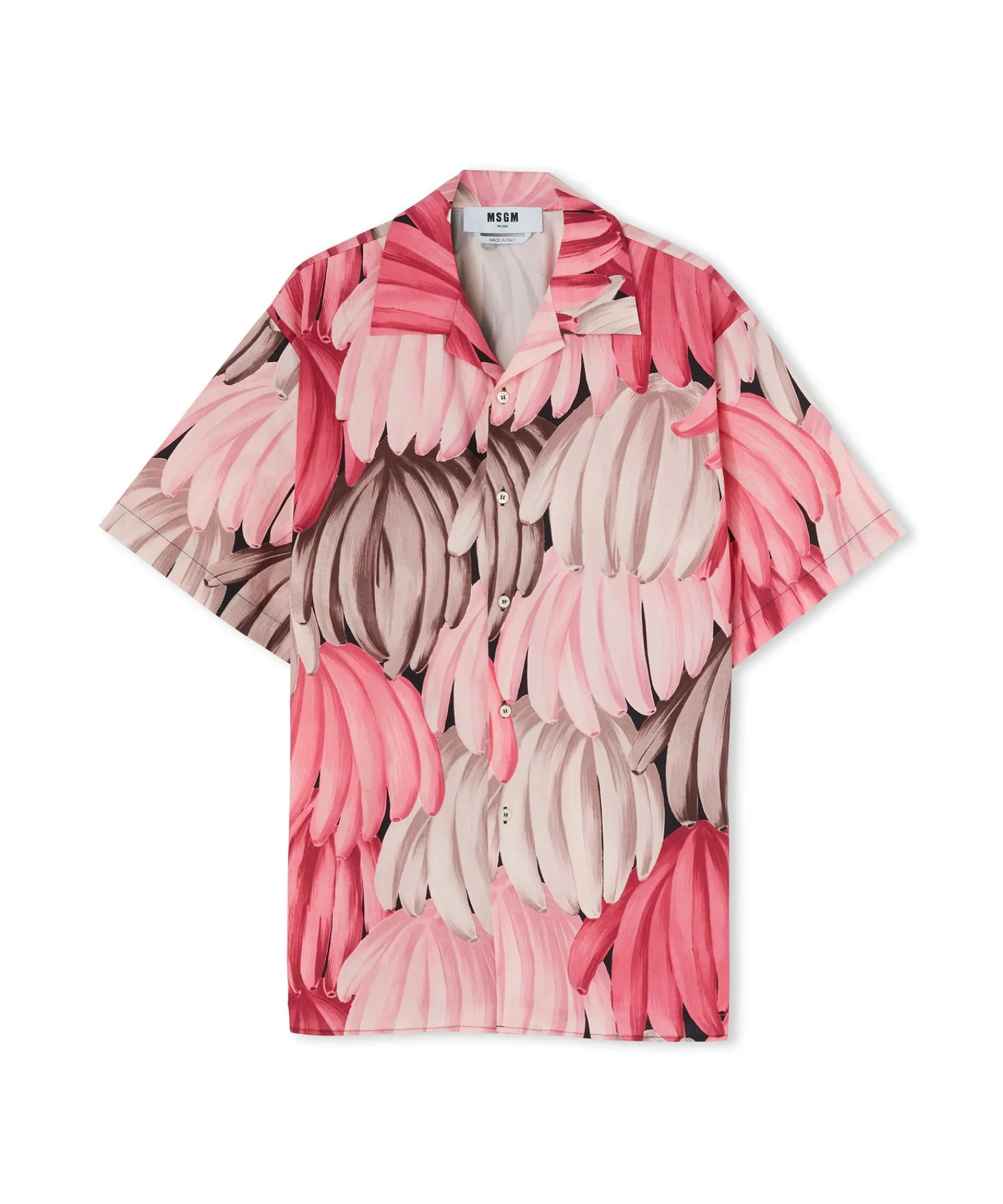 Camicia In Cotone Popeline Con Stampa "Bananas"^MSGM Discount