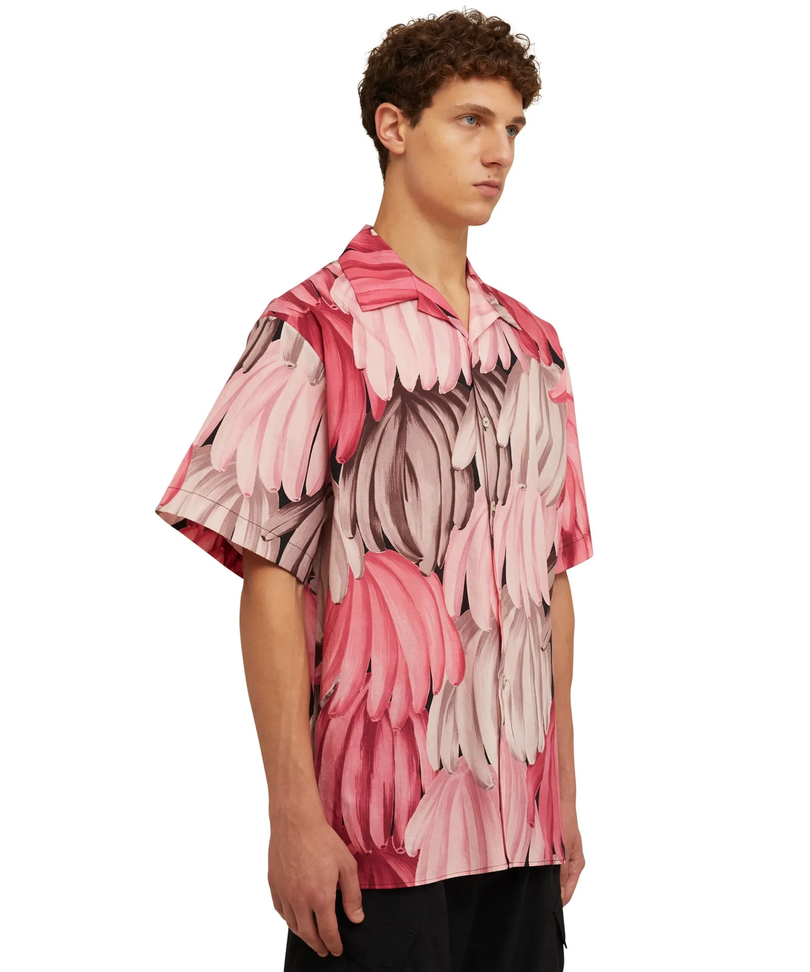 Camicia In Cotone Popeline Con Stampa "Bananas"^MSGM Discount