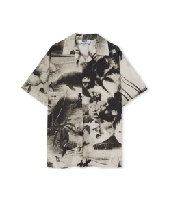 Camicia In Cotone Popeline Con Stampa " Dreaming"^MSGM New