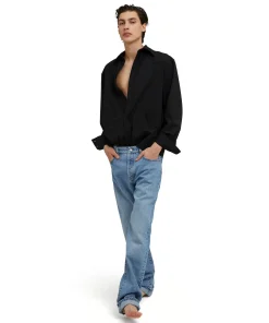 Camicia In Fresco Lana Tinta Unita Con Dettagli Western^MSGM Best