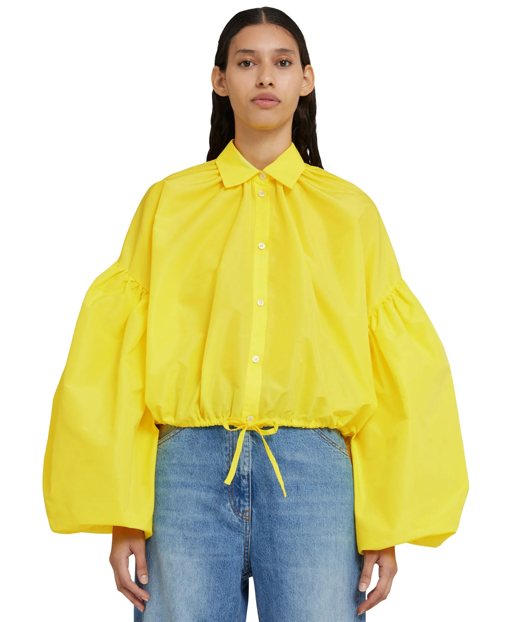 Camicia In Taffeta Con Maniche A Palloncino^MSGM Online
