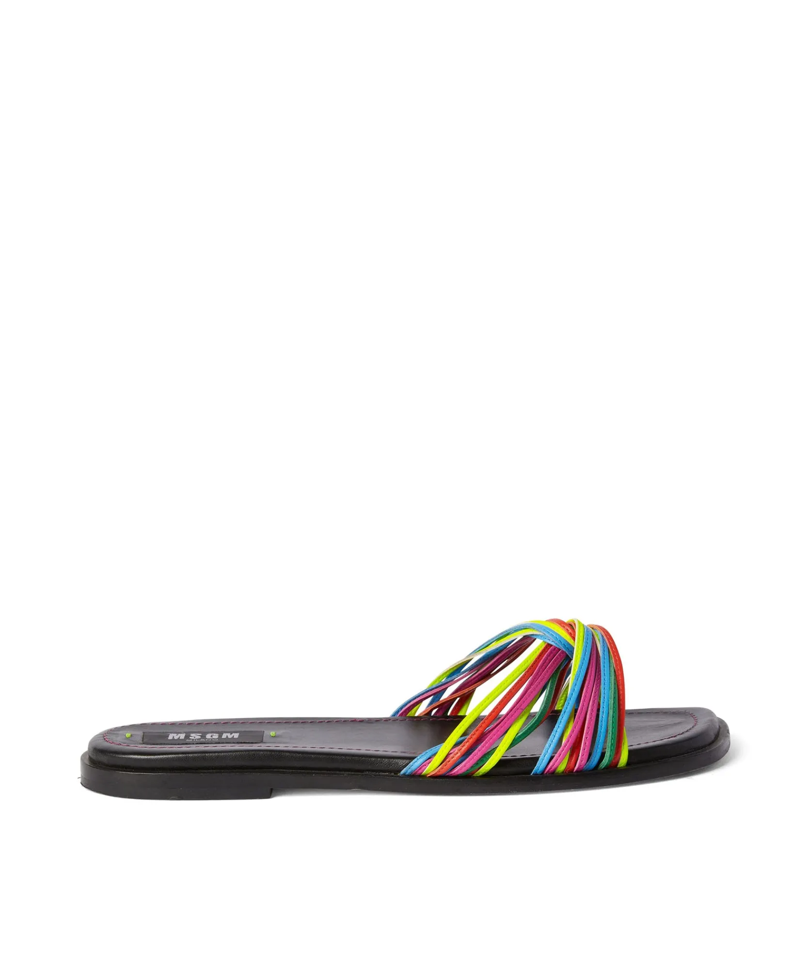 Ciabatta In Capretto Con Fascia Ad Intreccio Multicolor^MSGM Flash Sale