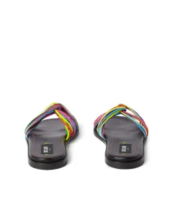 Ciabatta In Capretto Con Fascia Ad Intreccio Multicolor^MSGM Flash Sale