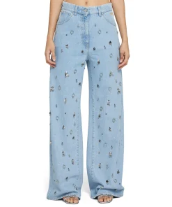 Denim Taglio Straight Con Dettagli Gioiello Applicati^MSGM Hot