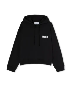 Felpa Con Cappuccio In Cotone Con Logo E Quote^MSGM Fashion