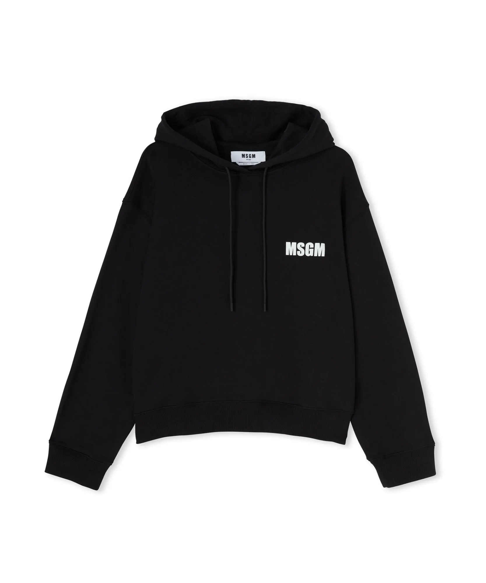 Felpa Con Cappuccio In Cotone Con Logo E Quote^MSGM Fashion
