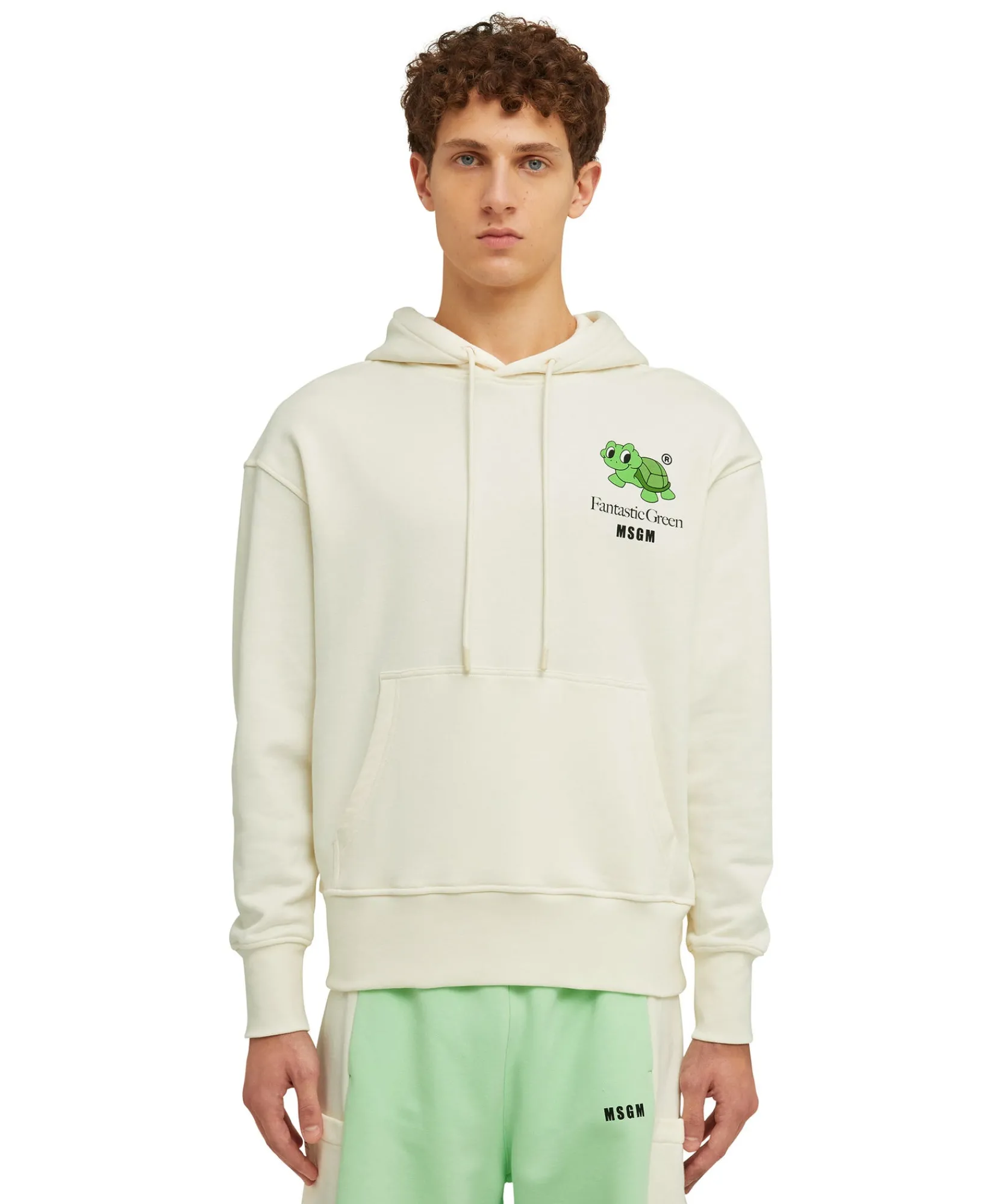 Felpa Con Cappuccio In Cotone Organico Della Capsule Fantastic Gree^MSGM Flash Sale