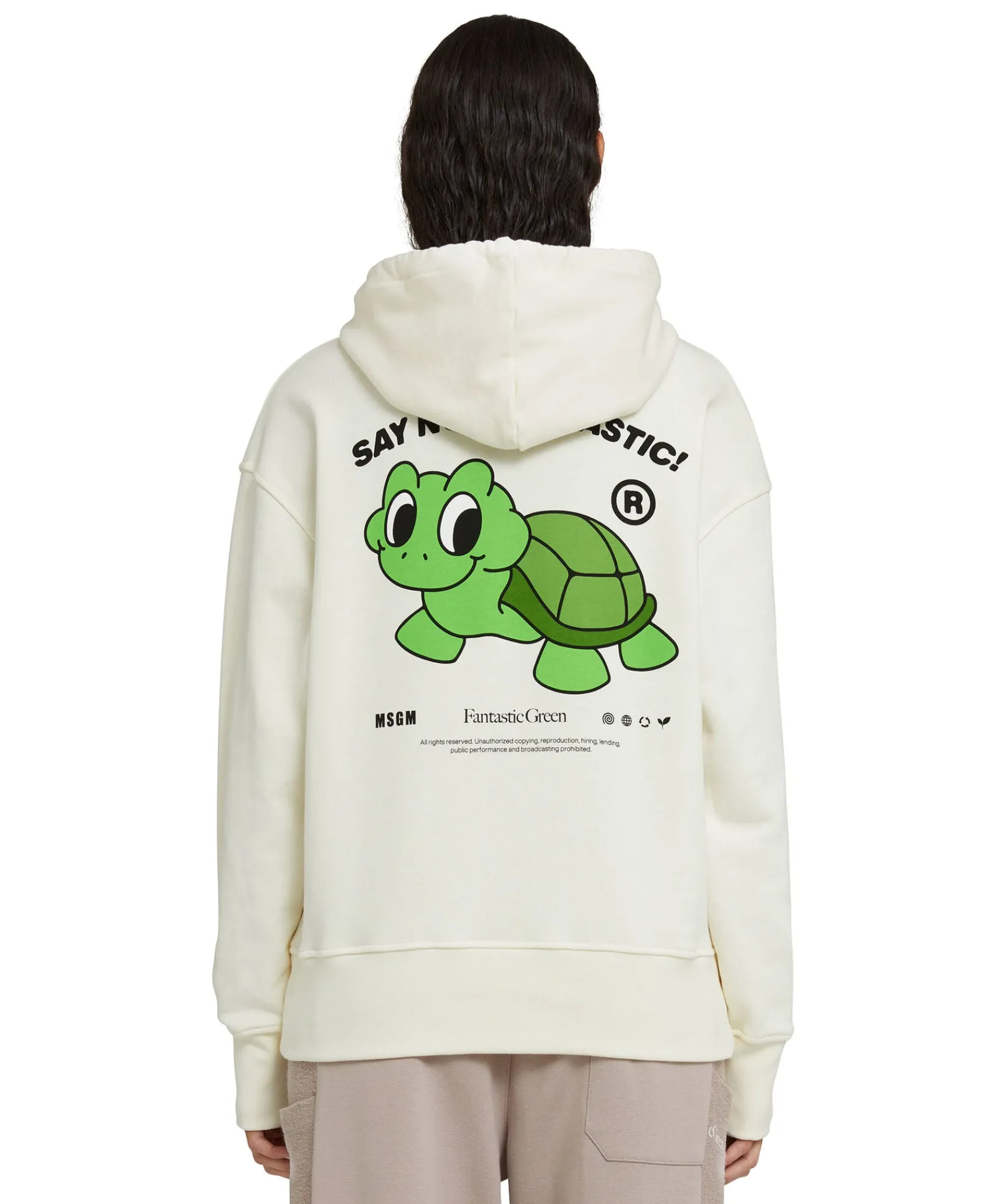 Felpa Con Cappuccio In Cotone Organico Della Capsule Fantastic Gree^MSGM Flash Sale