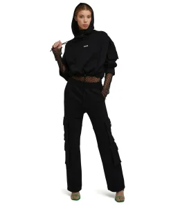 Felpa Con Cappuccio In Cotone E Fondo Con Elastico Regolabile^MSGM Outlet