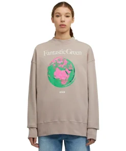 Felpa Girocollo In Cotone Organico Della Capsule Fantastic Green^MSGM Sale