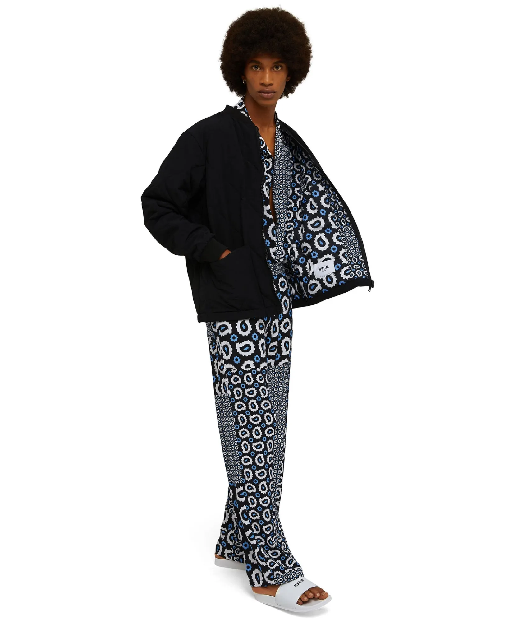 Giacca Bomber Imbottita Double-Face In Nylon Sport Leggero^MSGM Cheap