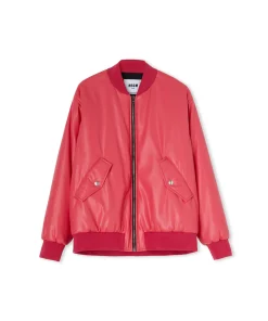 Giacca Bomber In Eco-Nappa^MSGM Online