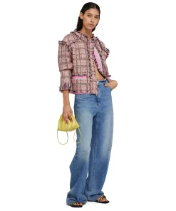 Giacca Crop In Tweed Con Collo Rotondo^MSGM Flash Sale