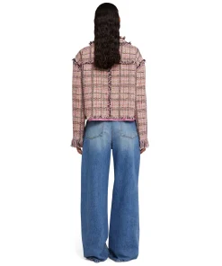 Giacca Crop In Tweed Con Collo Rotondo^MSGM Flash Sale