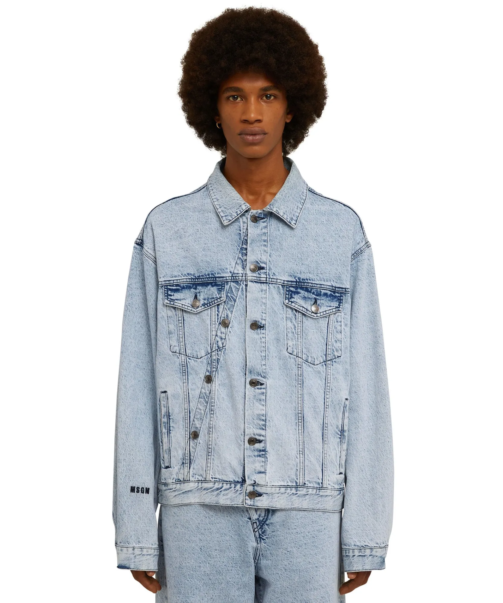 Giacca Di Jeans Con Dopppia Abbottonatura^MSGM Outlet